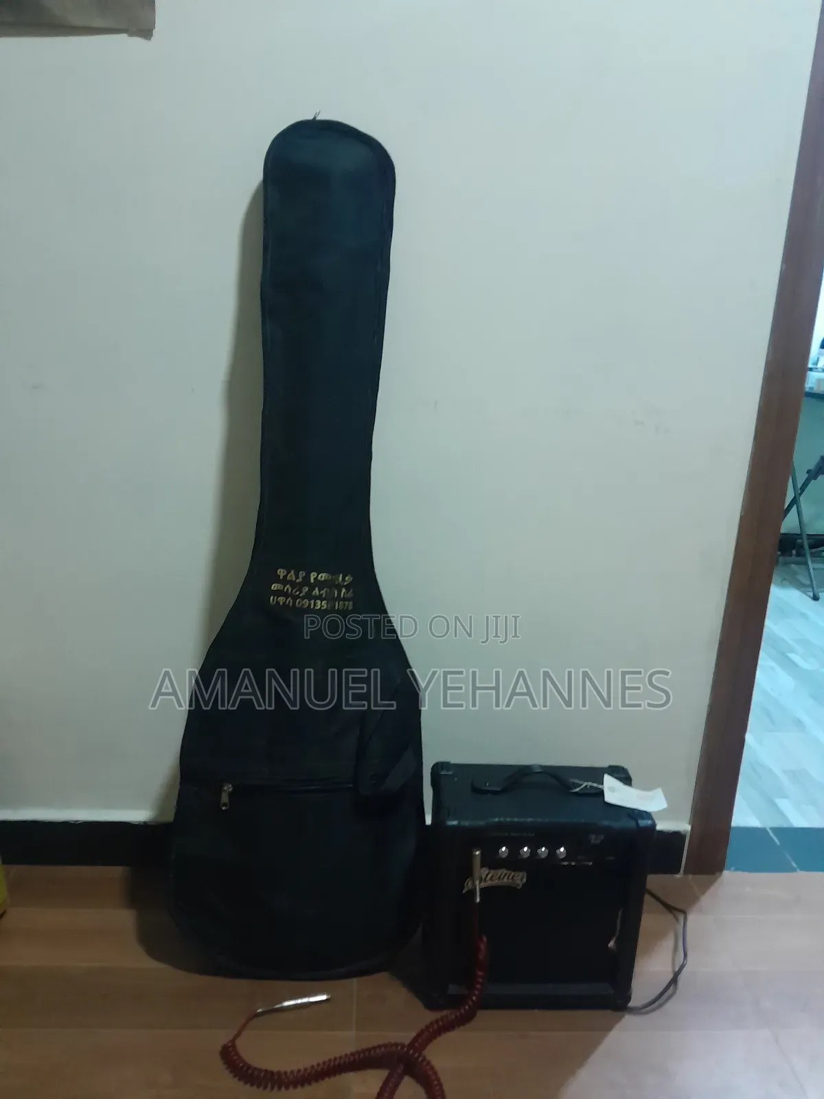 Bass Guitar With Bass Amplifier