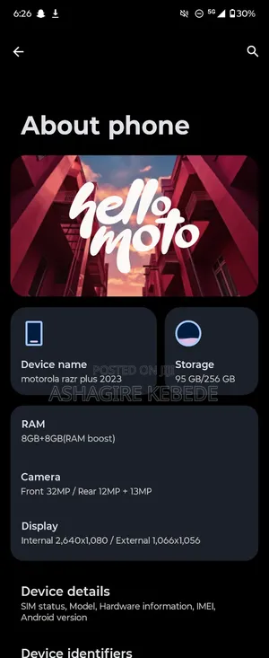 New Motorola Razr 40 Ultra 256 GB Black