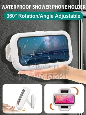 Photo - 360° Rotation Waterproof Shower Phone Holder, Retractable, Angle