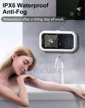 360° Rotation Waterproof Shower Phone Holder, Retractable, Angle