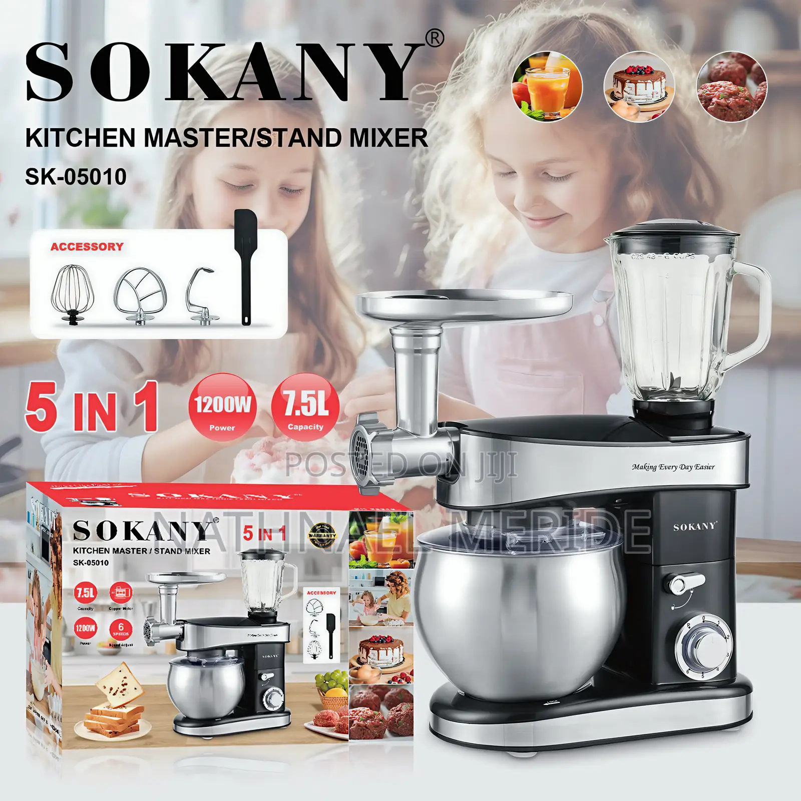 Sokany 4 in 1 Standing Mixer