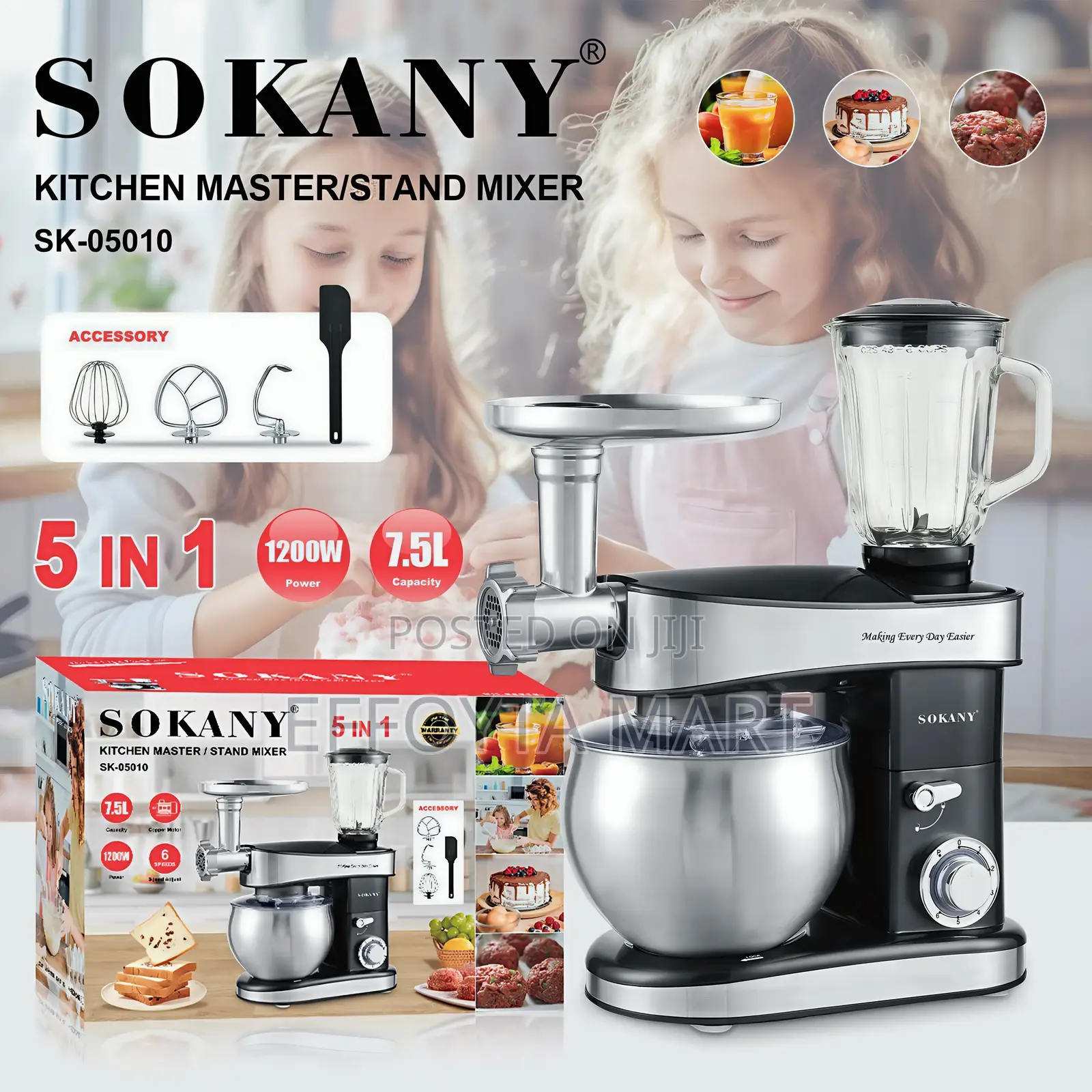 Sokany 4 in 1 Standing Mixer