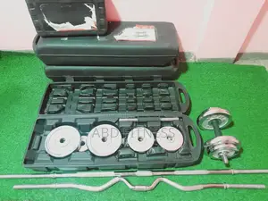 Dumbbell and Barbells Set ዳምፕል እና ባርቤል ሁሉንም በአንድ ፓኬጅ Adjustable
