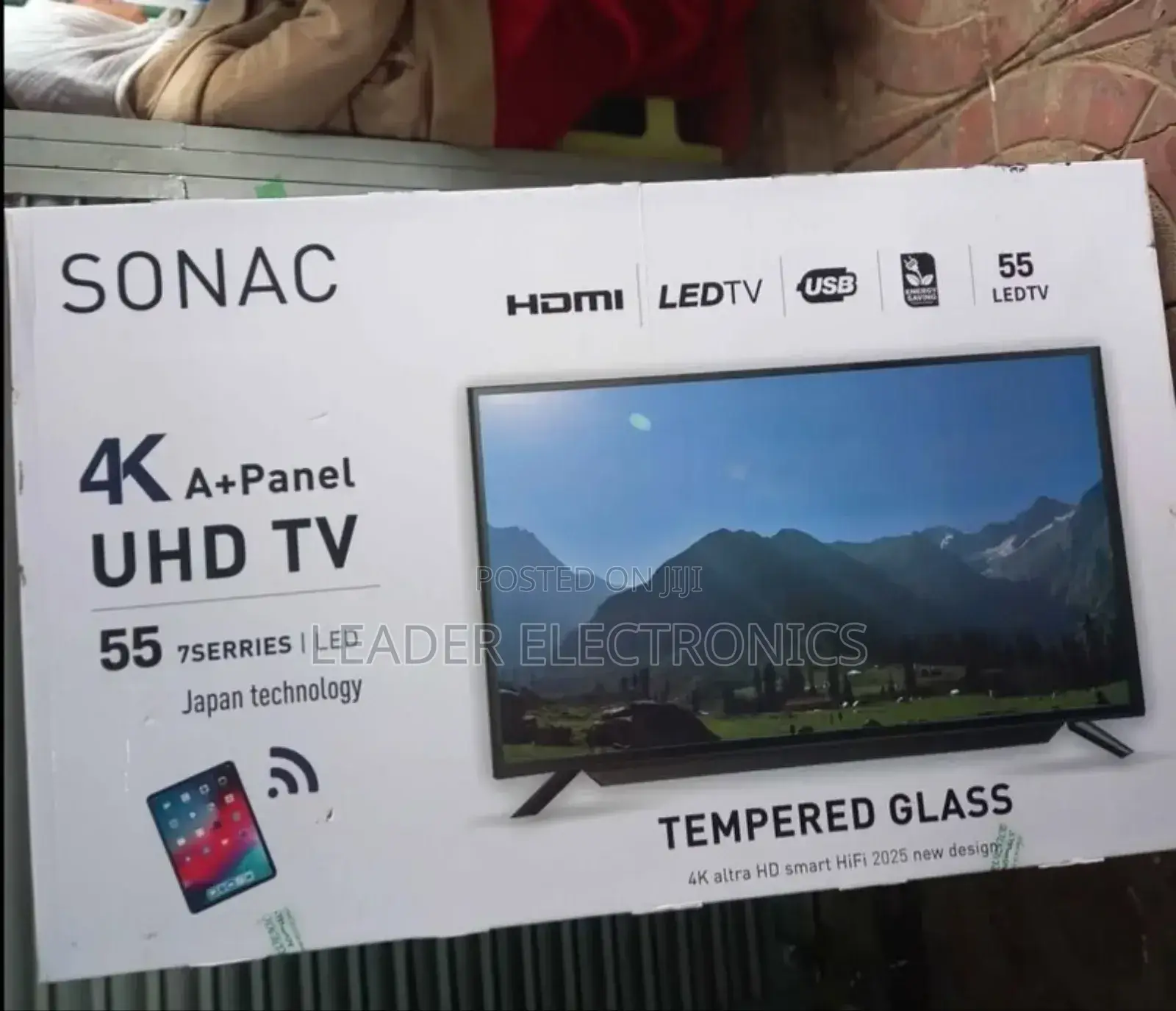Sonac Tv 55" Smart Android Tv Double Glass New 2025