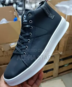 Photo - Timberland Casual Leather ‘Blue/Black’ Mid Boots Men’S Shoes