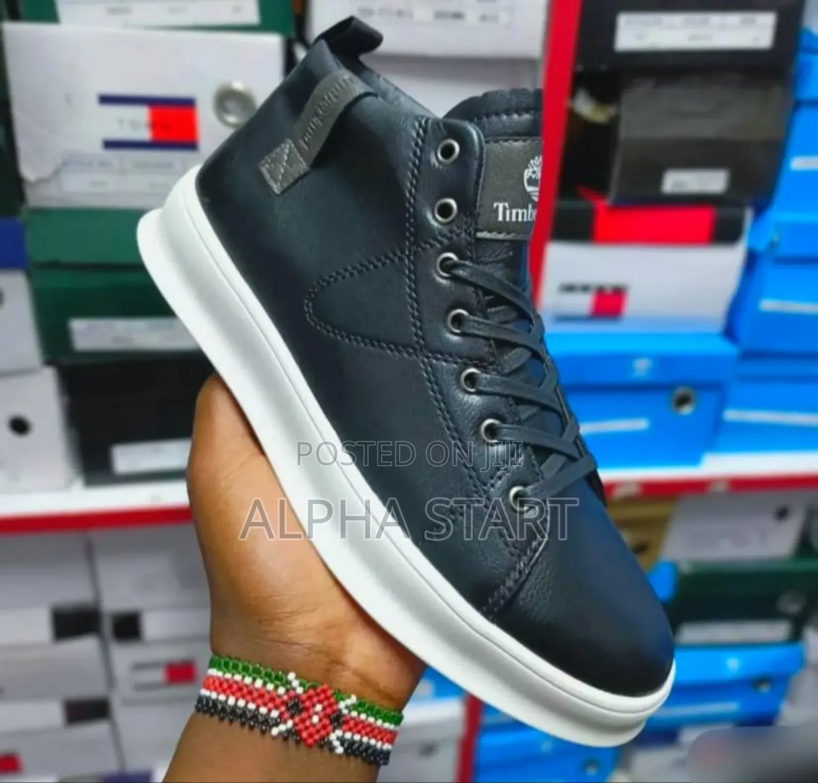 Timberland Casual Leather ‘Blue/Black’ Mid Boots Men’S Shoes