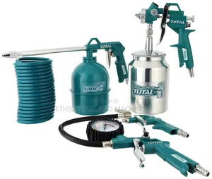 Photo - # Total 5-Piece Air Tool Set ፒስቶላ ሆዝ ማጠብያ መለኪያ እና ዳብራተር መምቻ