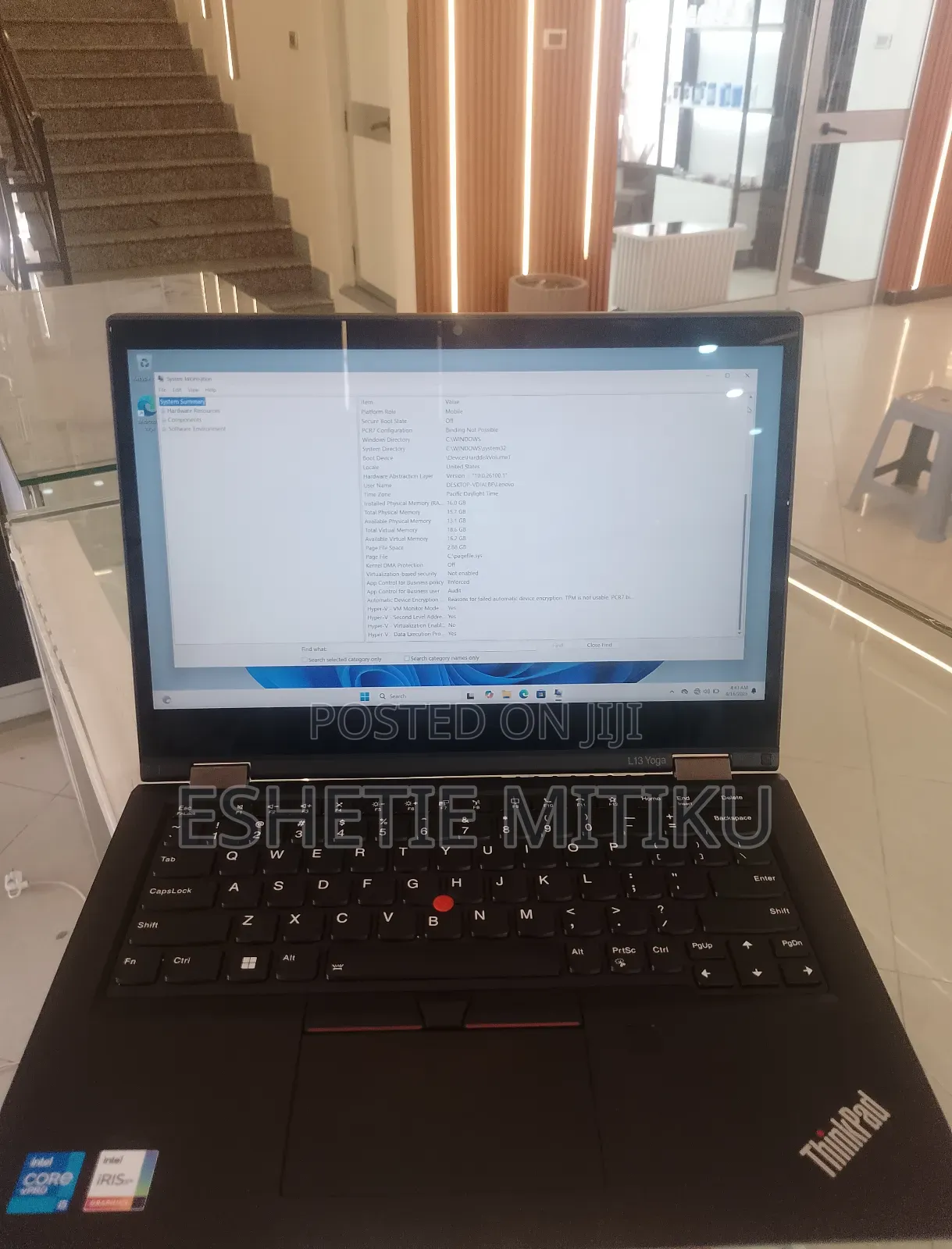 New Laptop Lenovo ThinkPad Yoga 16GB Intel Core I5 SSD 512GB