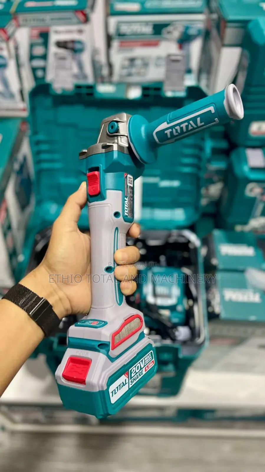 Total Chargeable Grinder 20 v በባትሪ የሚሰራ ግራይንደር ቻርጀብል