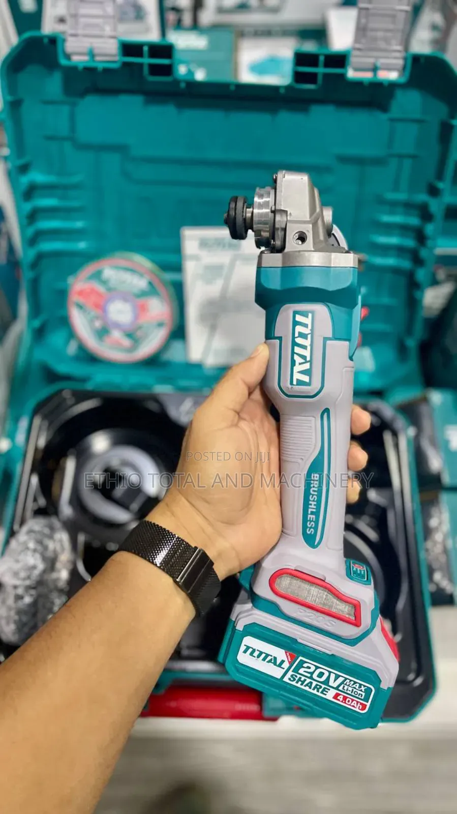 Total Chargeable Grinder 20 v በባትሪ የሚሰራ ግራይንደር ቻርጀብል