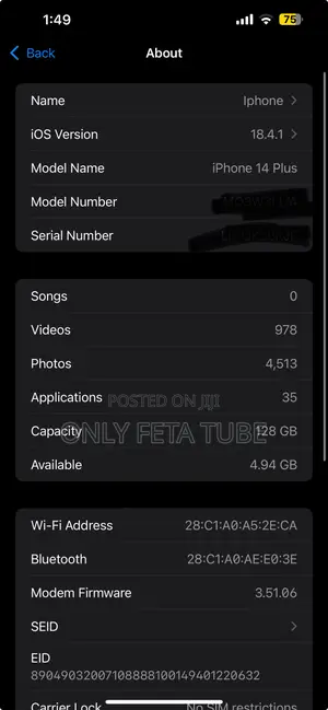 Apple iPhone 14 Plus 128 GB