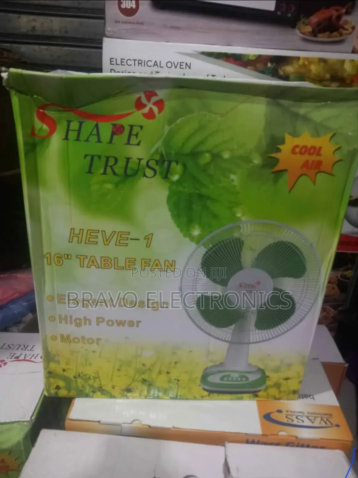 Shape Trust 16” Table Fan – Cool Air, High Power!