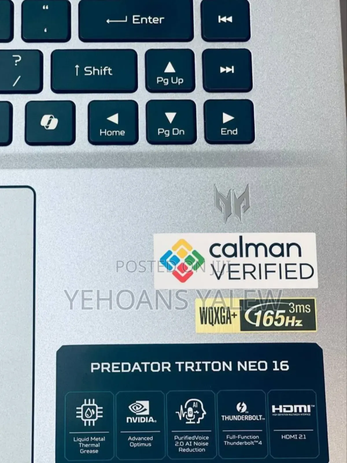 New Laptop Acer Predator Helios Neo 16 16GB Intel Core Ultra 9 SSD 1T