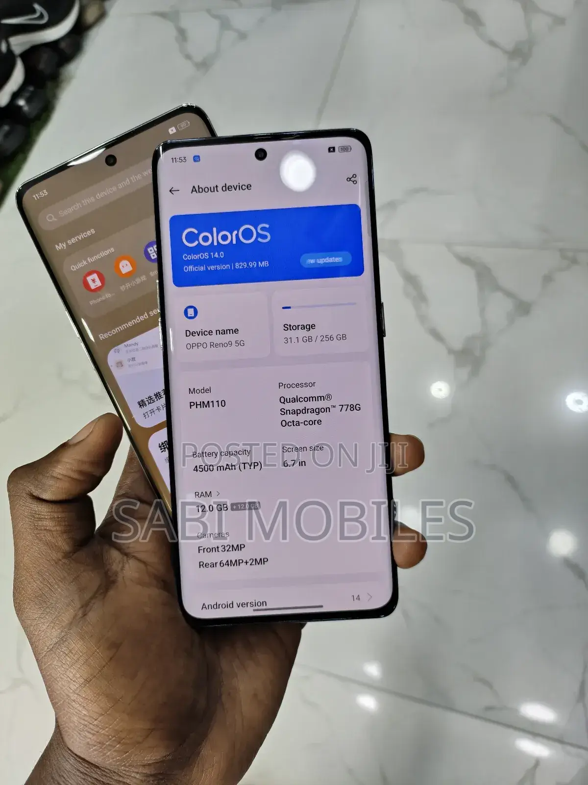 New Oppo Reno9 256 GB Black