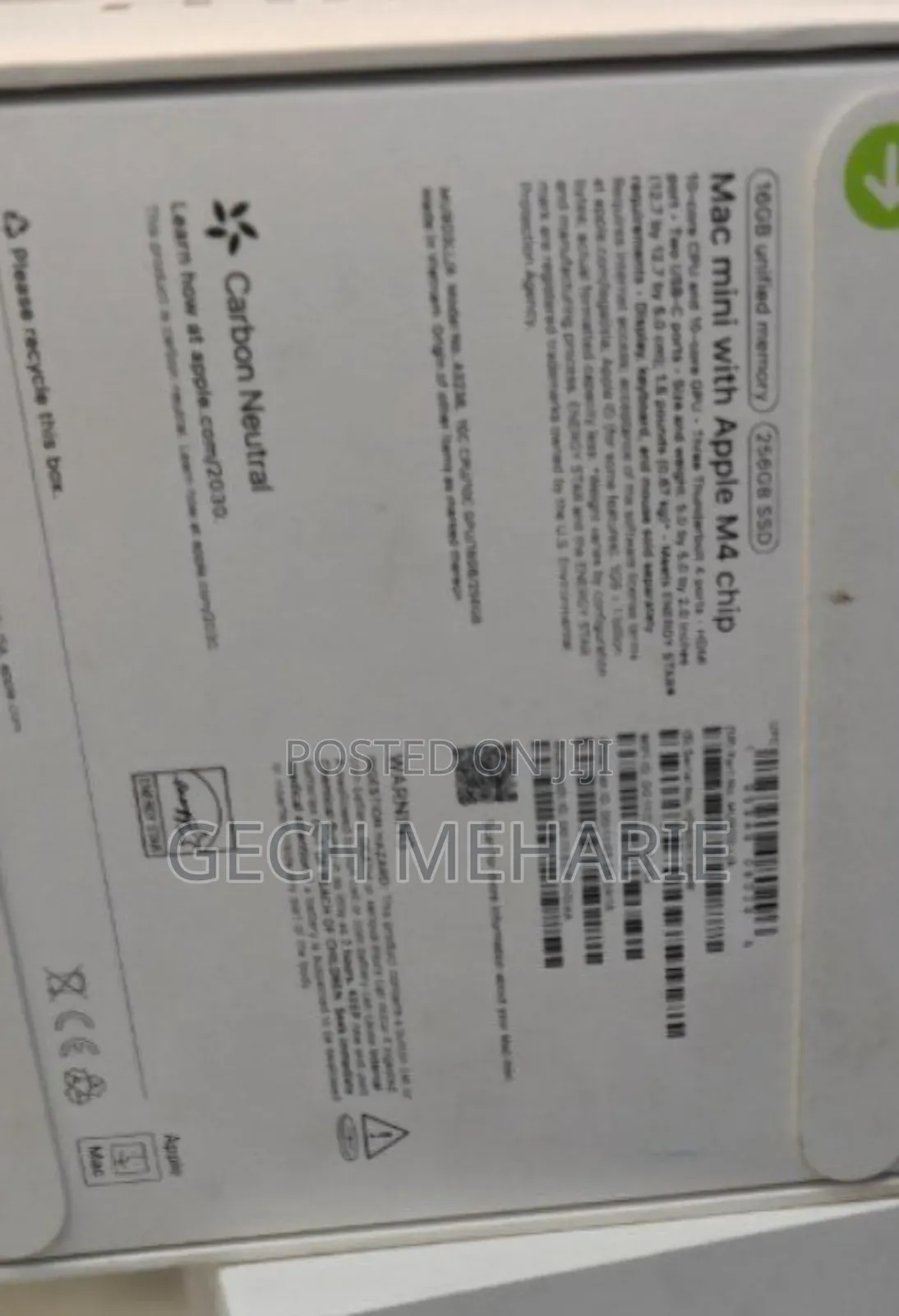 New Desktop Computer Apple iMac M4 16GB Apple M4 SSD 256GB