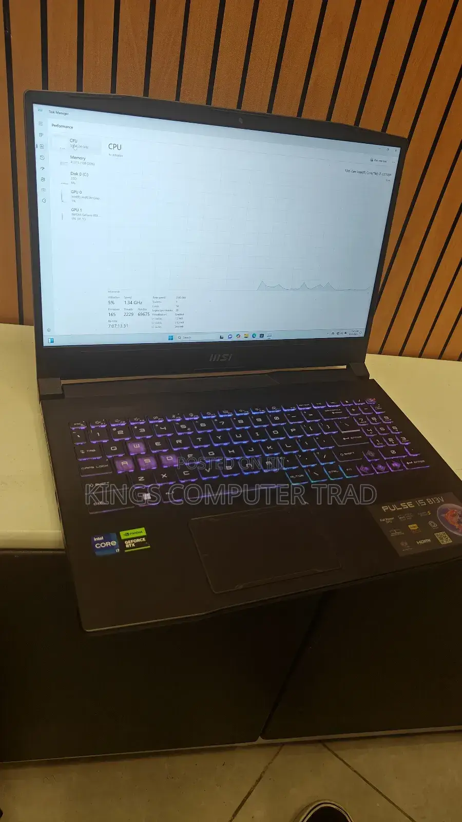 New Laptop MSI Pulse GL66 16GB Intel Core i7 SSD 1T