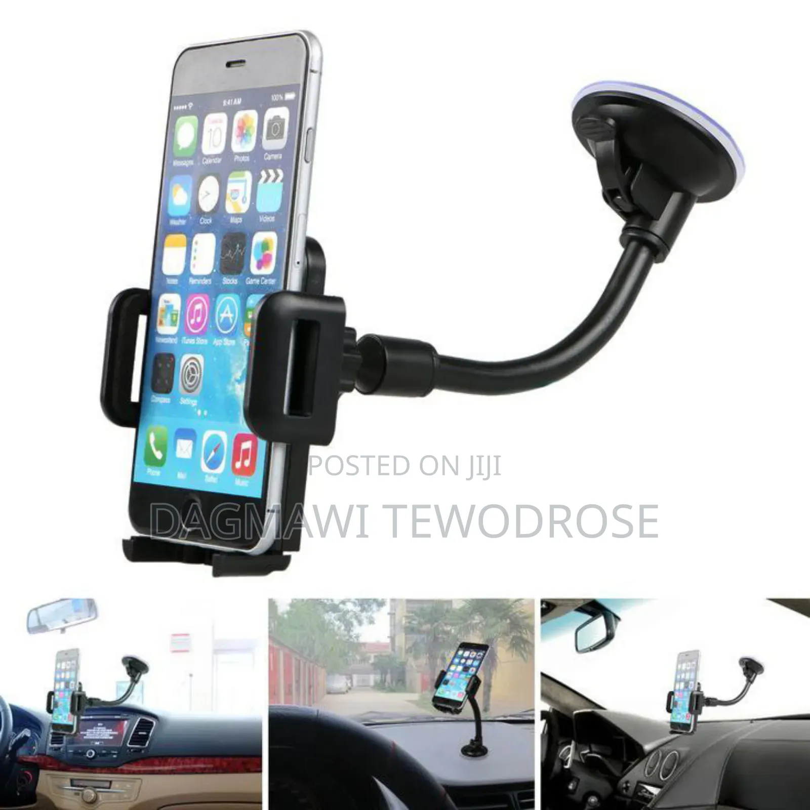 Universal Flexible Mobile Phone Holder Stand With a Suction Cup Base