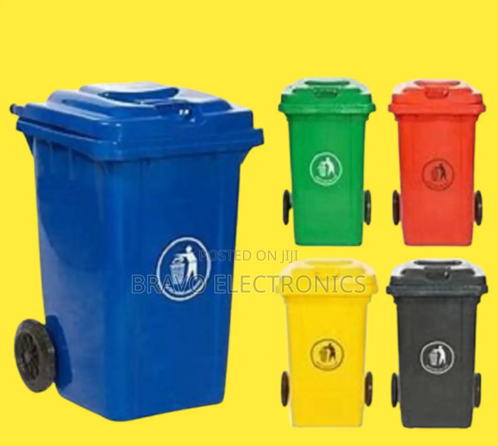 Durable Trash Bin 100l – Strong Plastic Garbage Can For Home Outdoor