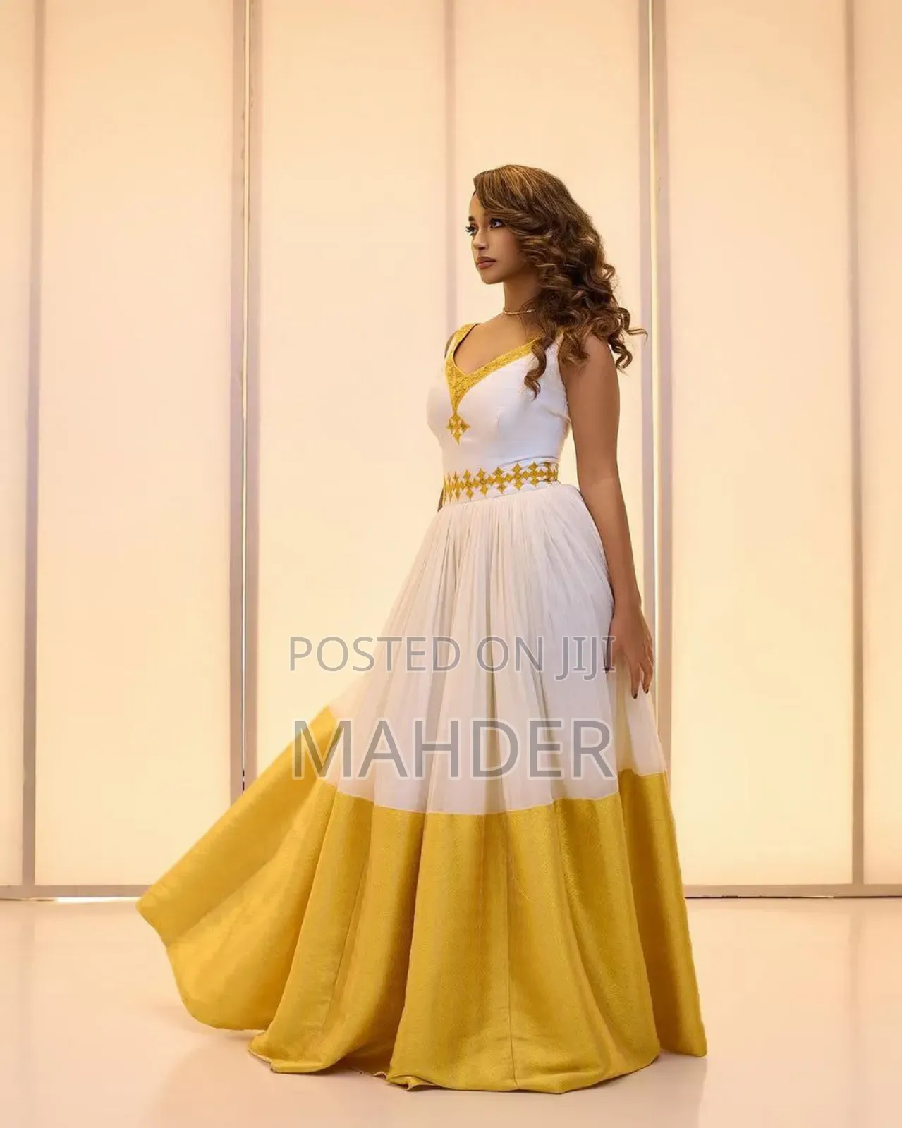Yellow Elegant New Year Dress