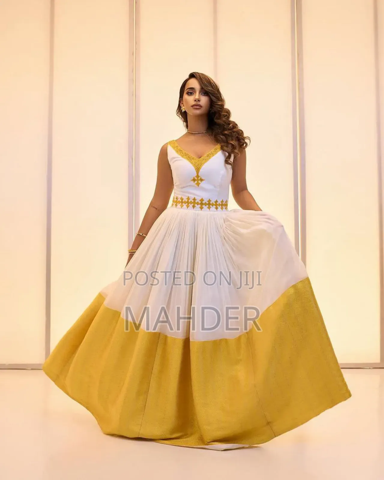 Yellow Elegant New Year Dress