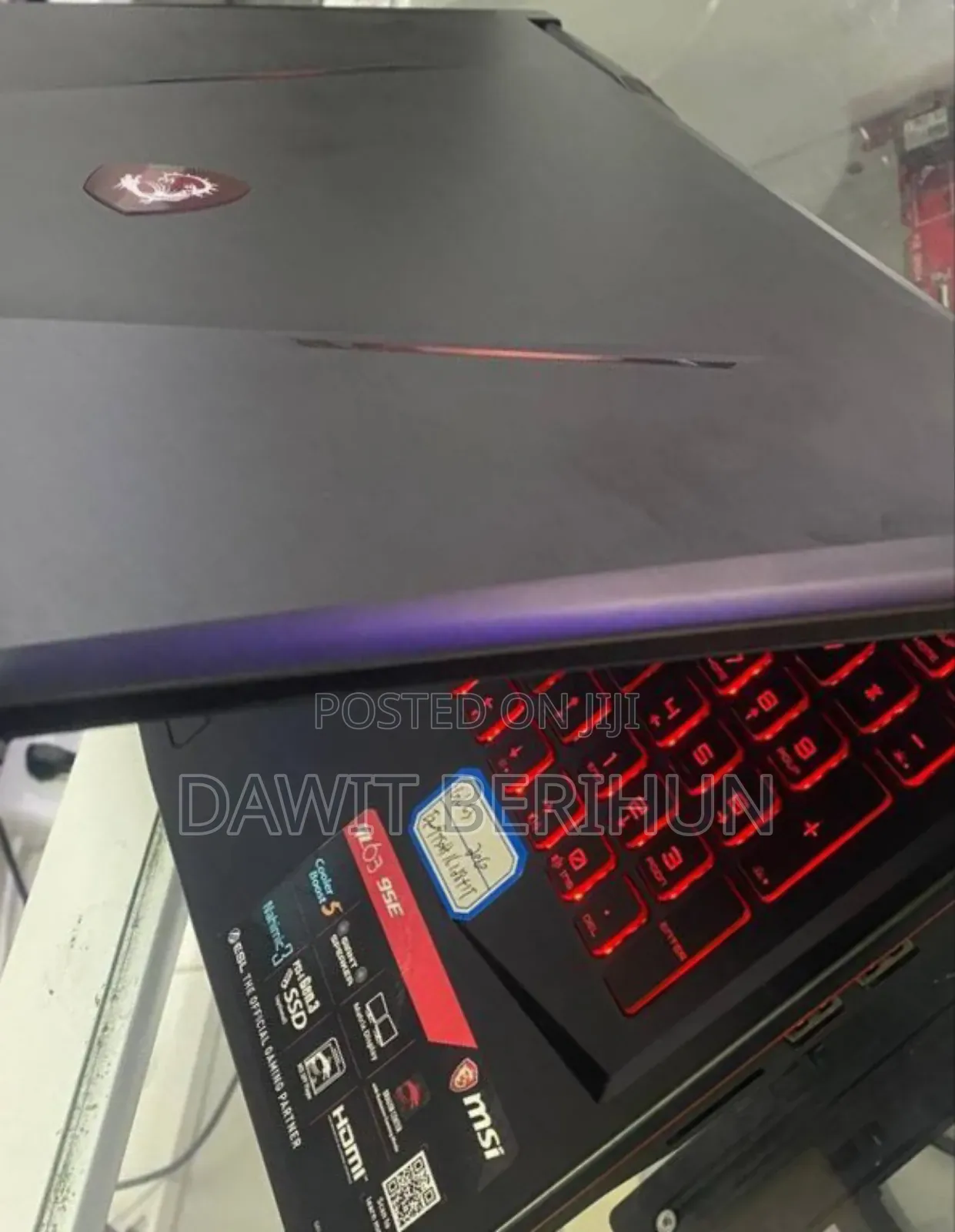 New Laptop MSI 16GB Intel Core I7 SSD 512GB