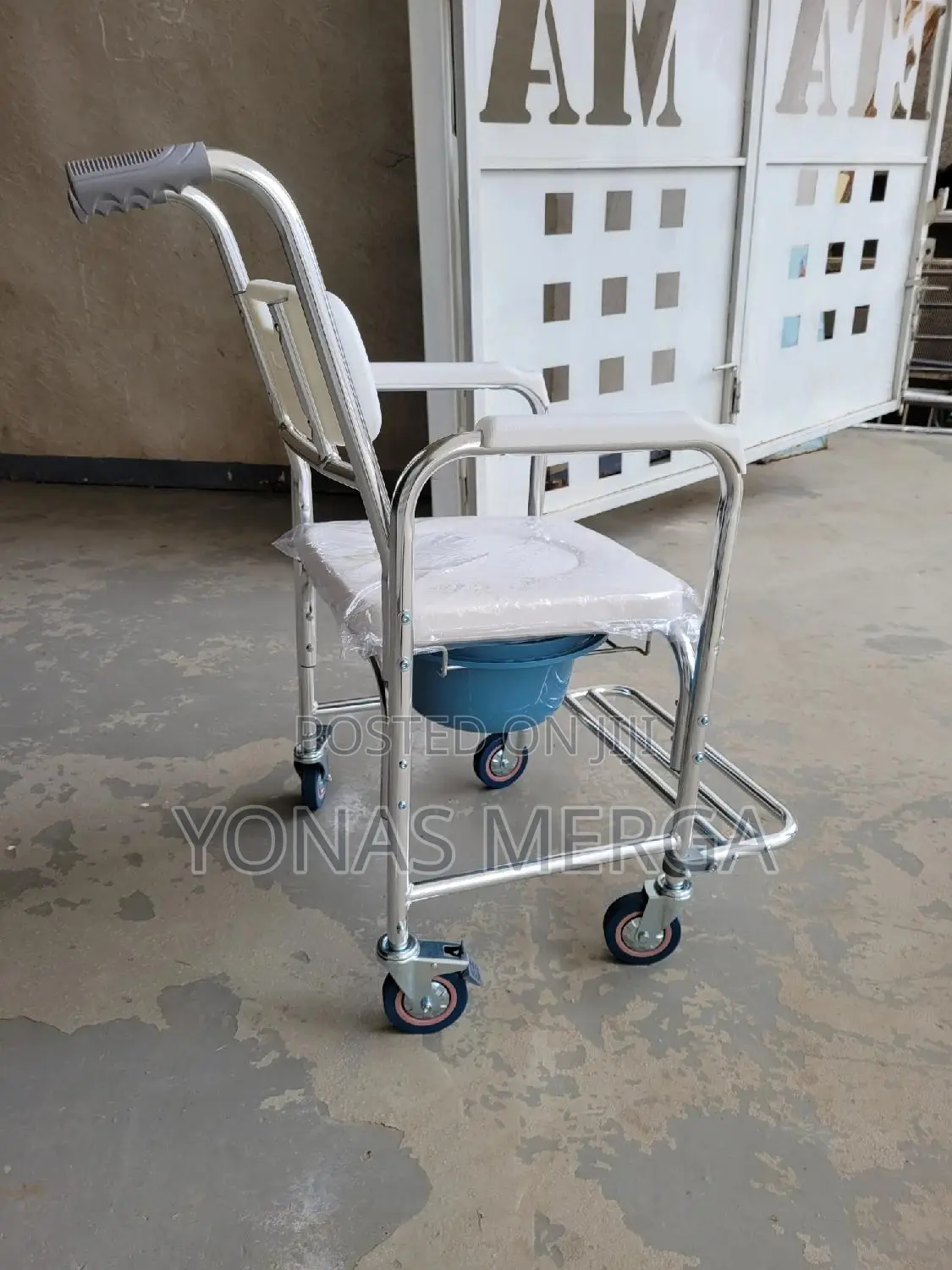 Toilet Commode Chair٥封bathroom Bedside麪0aluminum Wheelchair Footrest