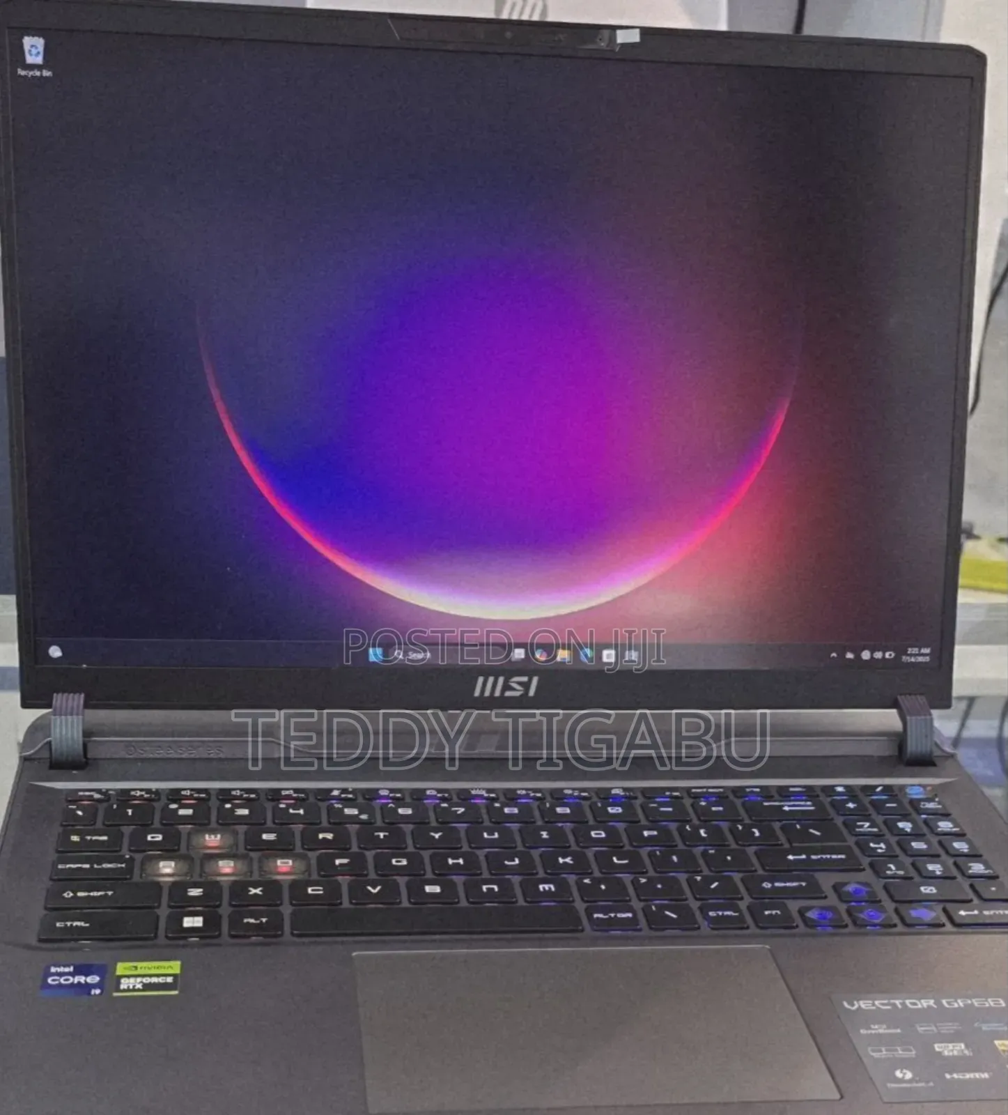 New Laptop MSI 16GB Intel Core I9 SSD 1T