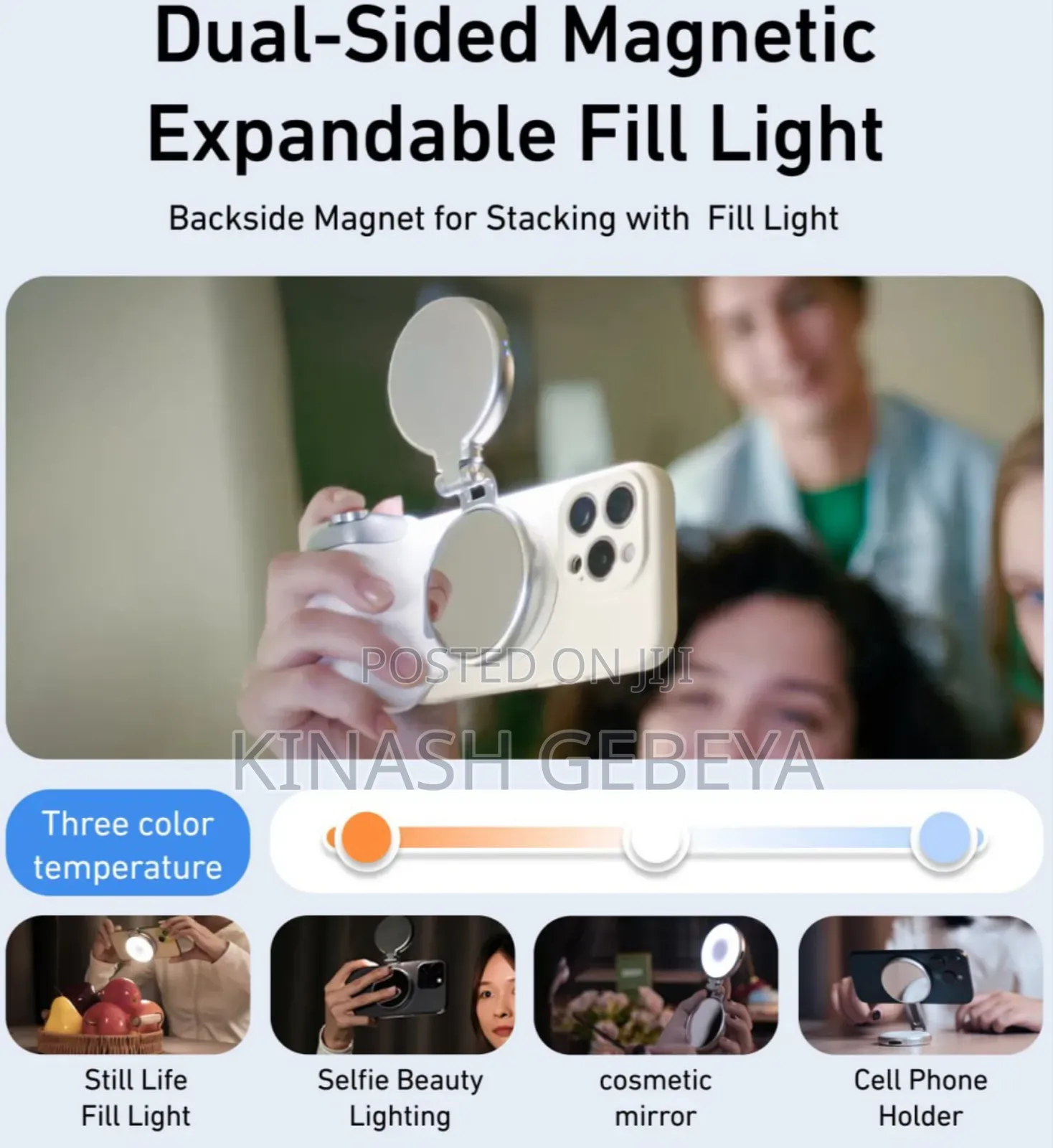2in1 High Quality Magnetic Grip With Ring Light