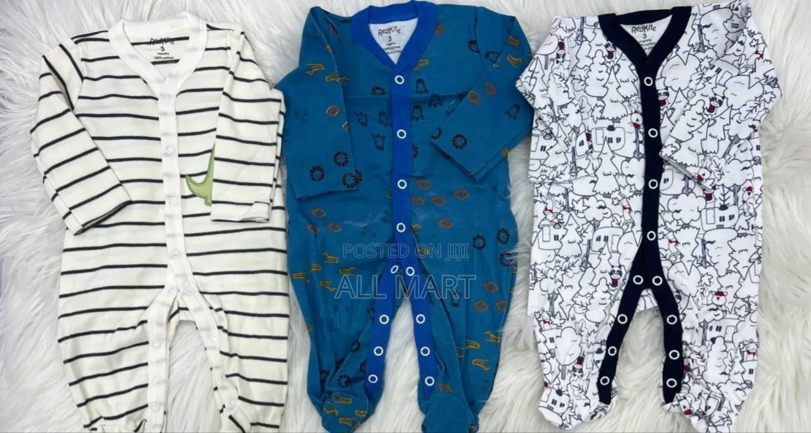 3 Pieces New Born Baby Foot Wrapped Jumpsuit