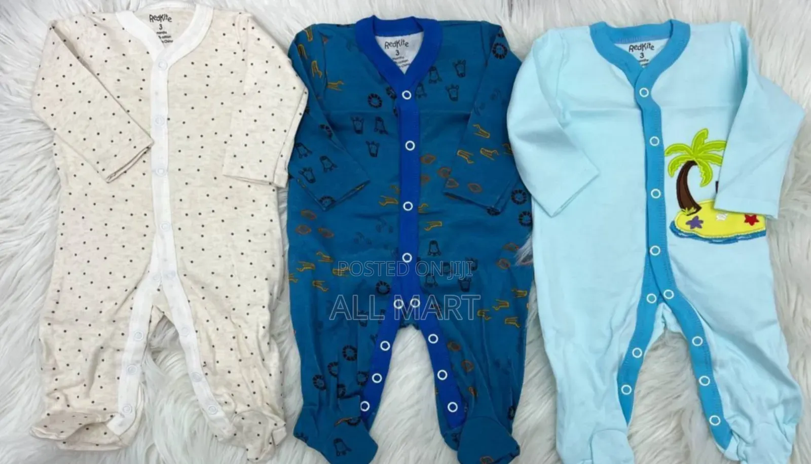 3 Pieces New Born Baby Foot Wrapped Jumpsuit