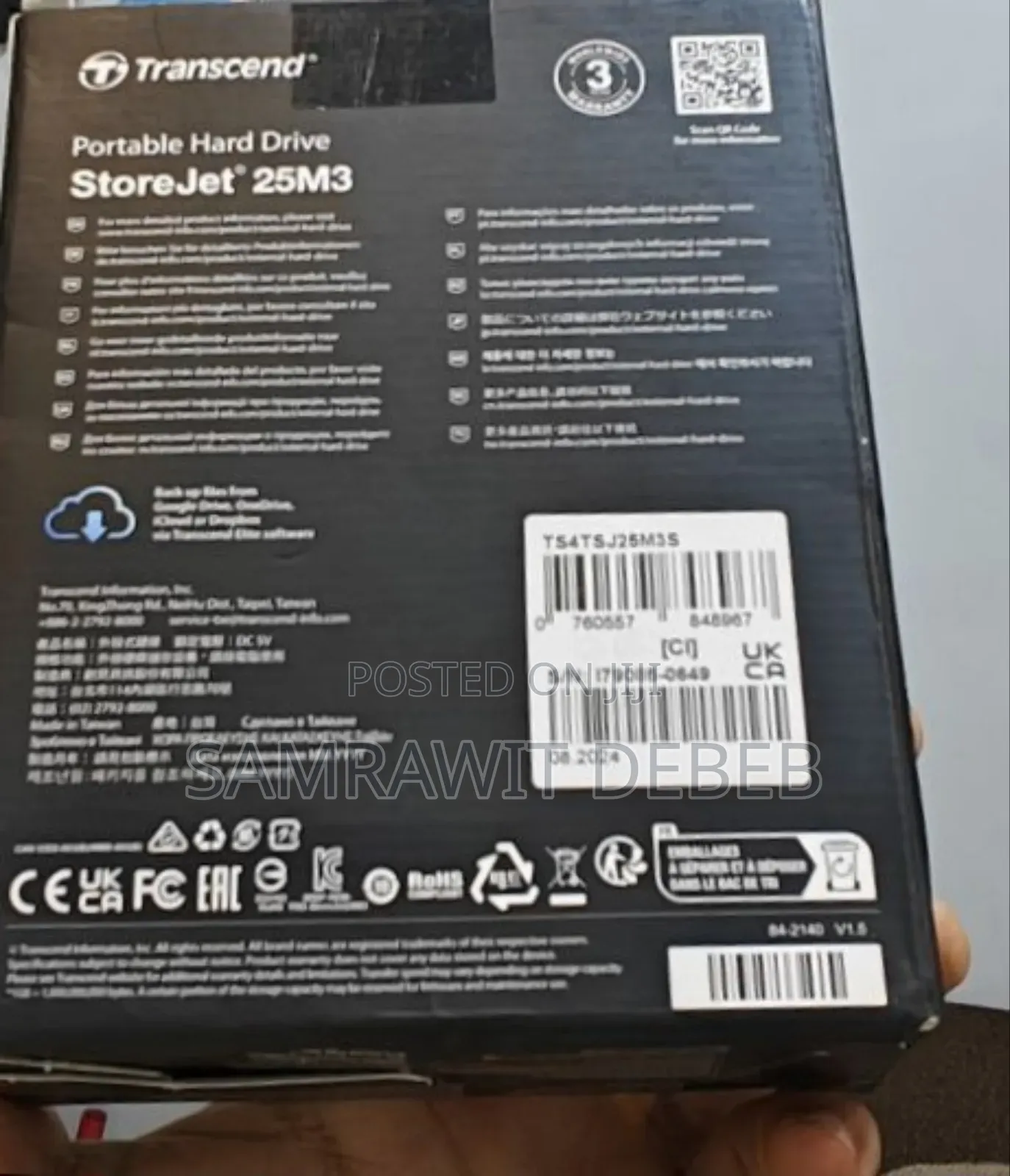 4tb Transcend External Hard Disk Drive