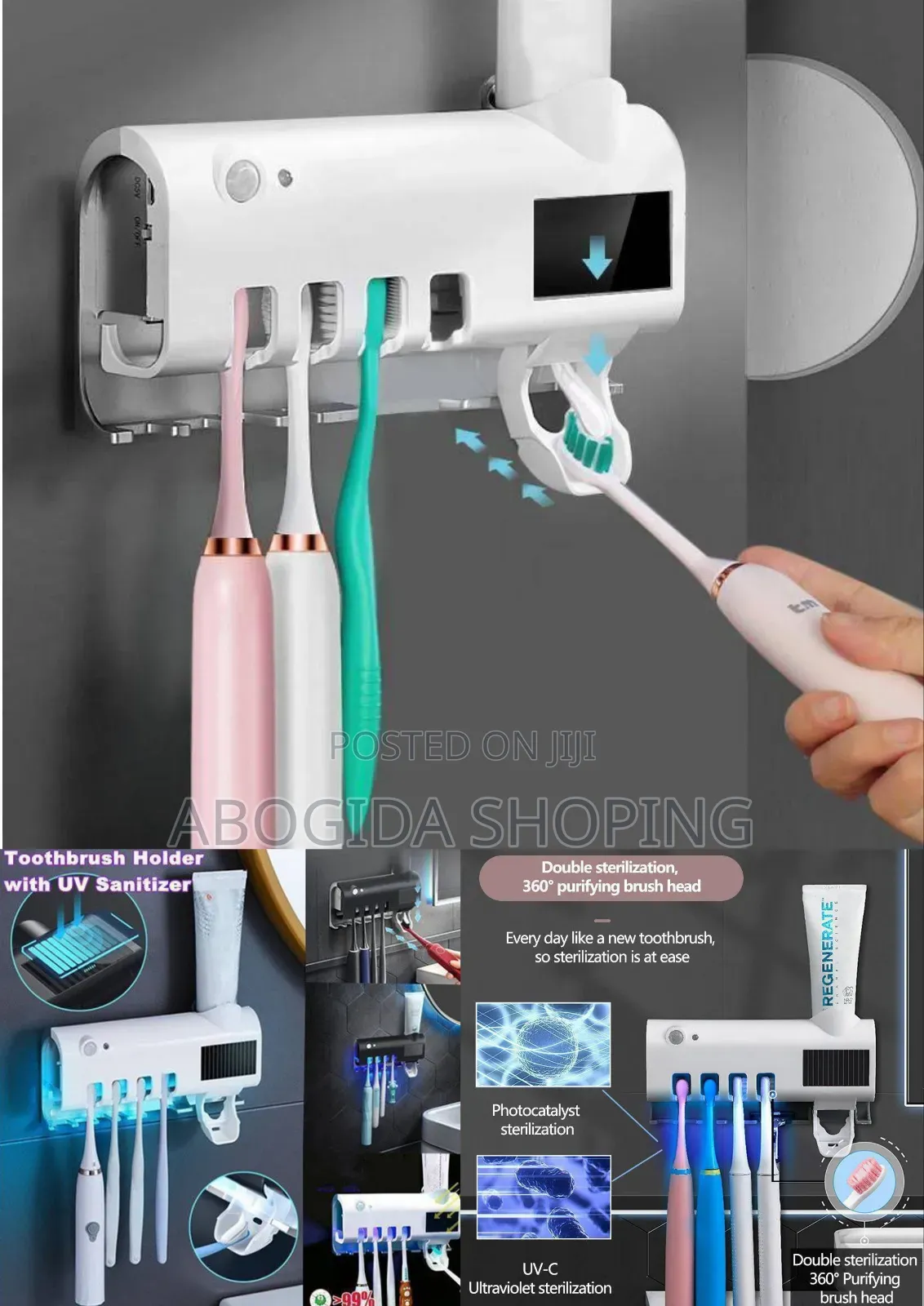 Smart Uv Toothbrush Dental Care Sterilizer Multi-function Organizer
