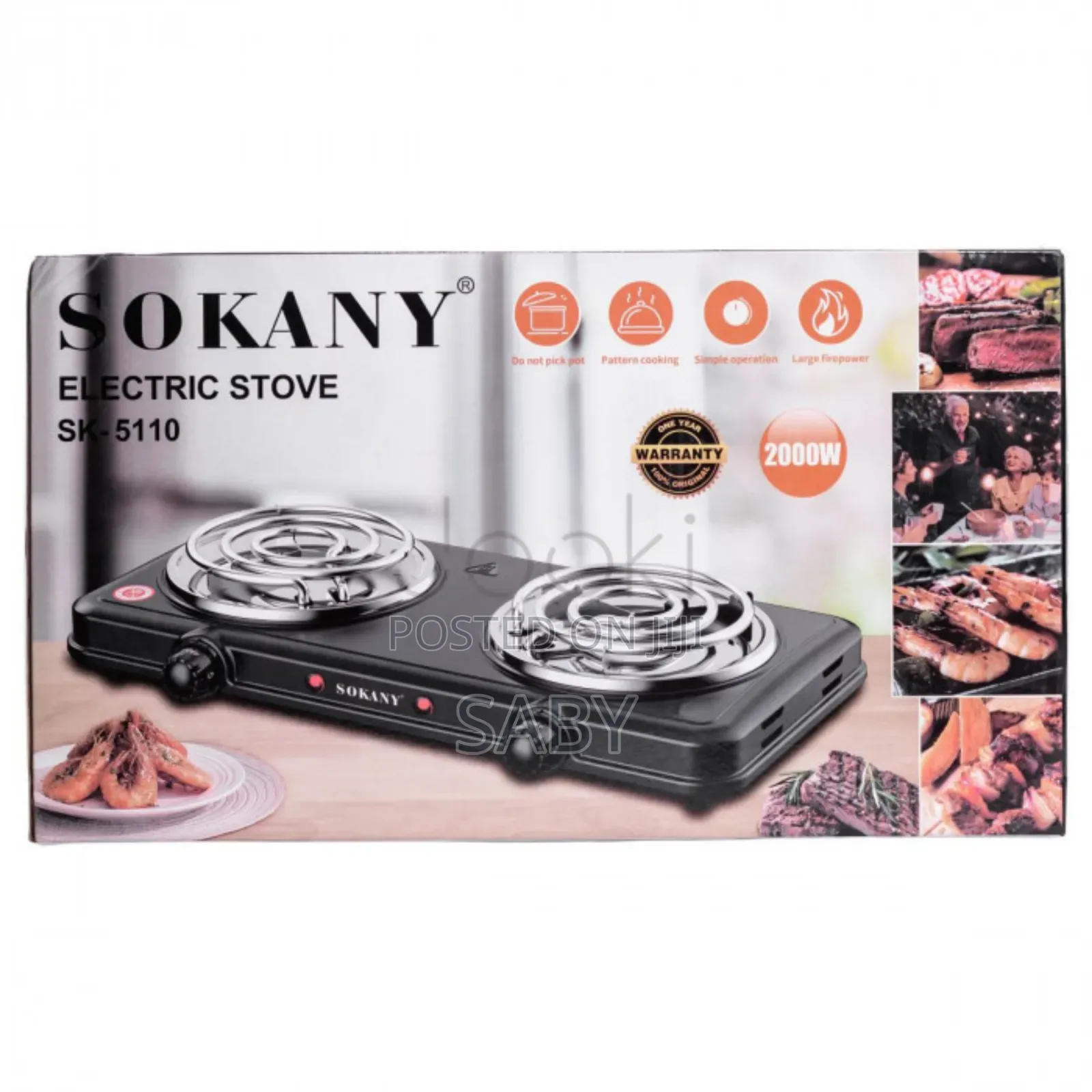 Multifunctional Dual-Burner Hotplate for Home Cooking.