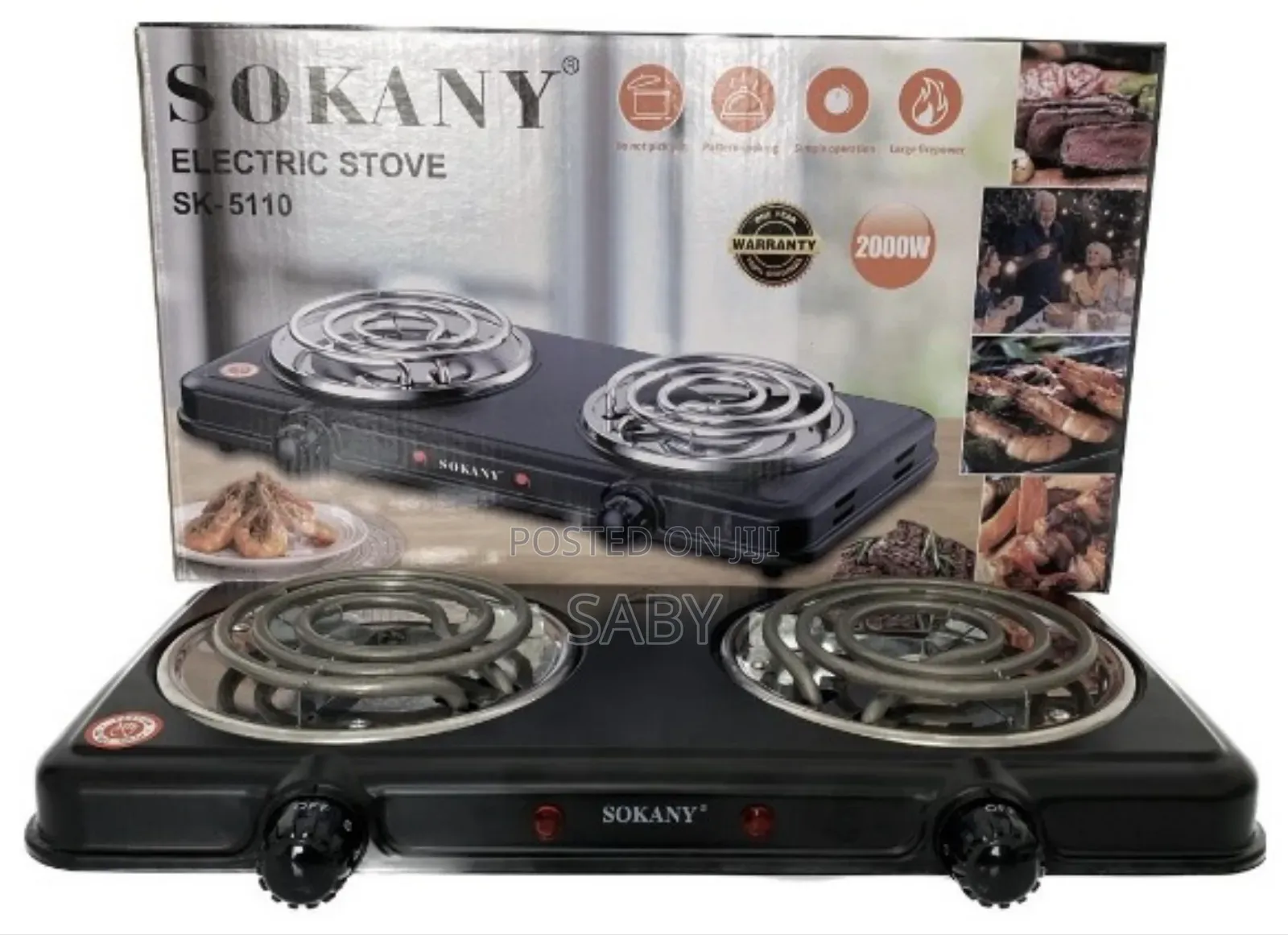 Multifunctional Dual-Burner Hotplate for Home Cooking.