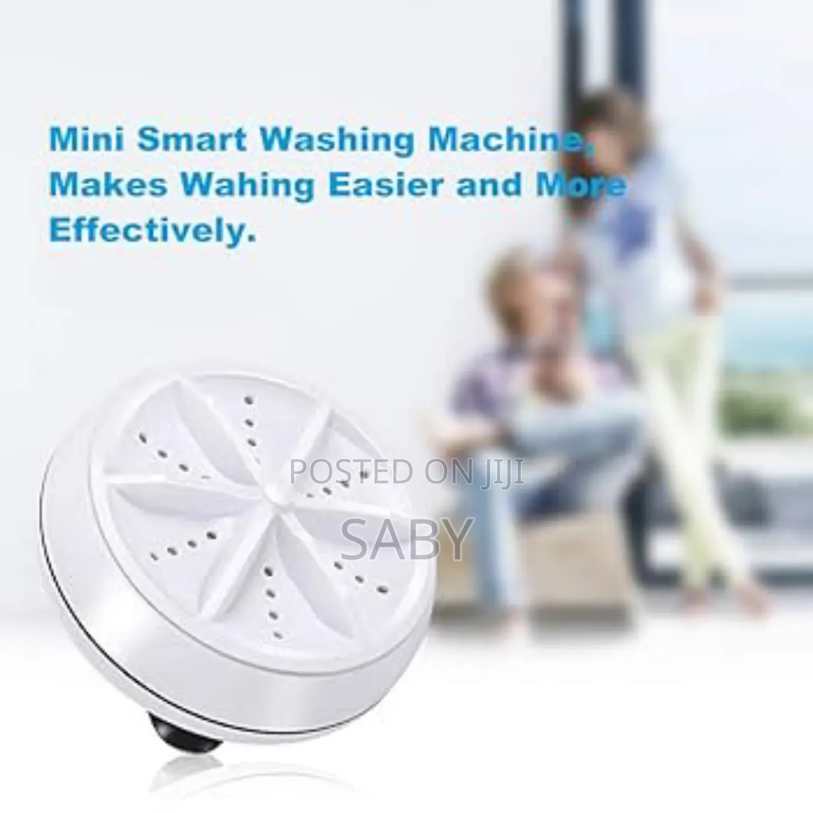 Portable Ultrasonic Washing Machine Designed for Small Laundry Items