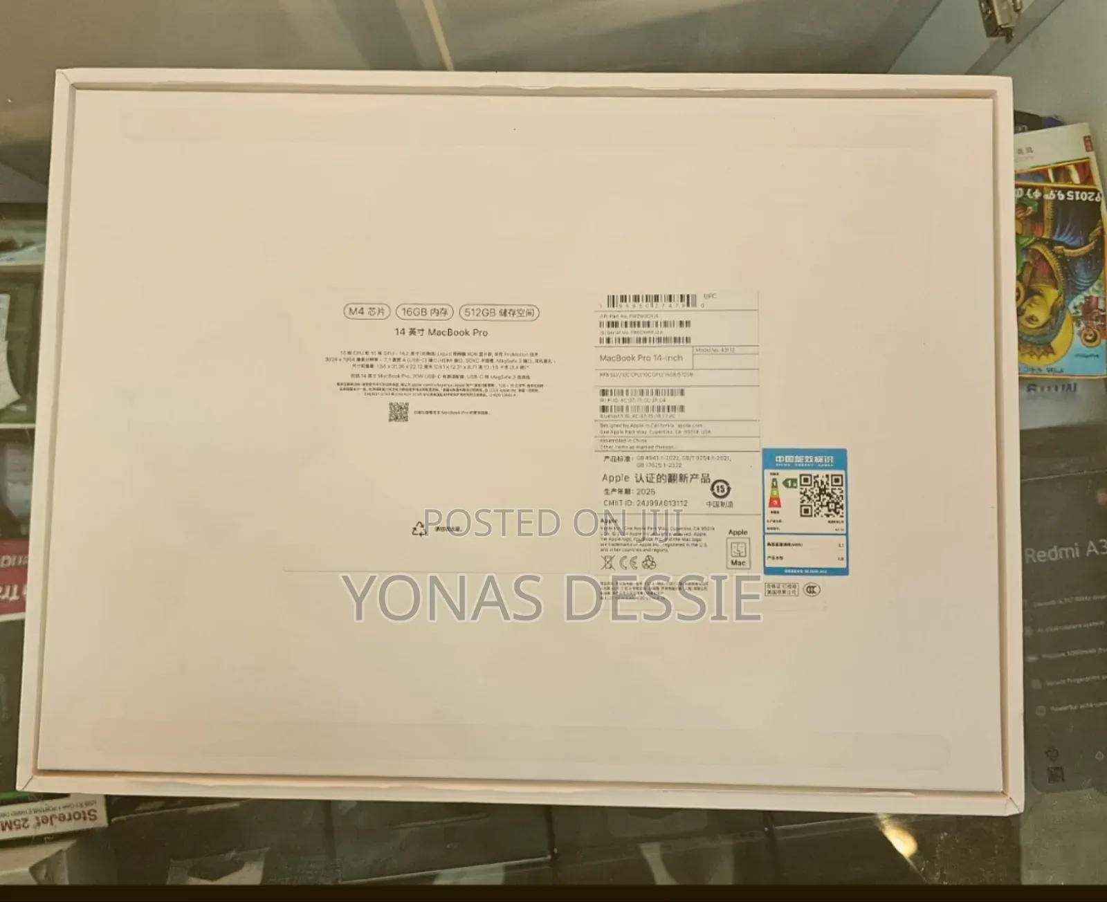 New Laptop Apple MacBook Pro 2024 M4 14-Inch 16GB SSD 512GB