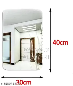 Rectangular Self Adhesive Decorative Sticker Mirror