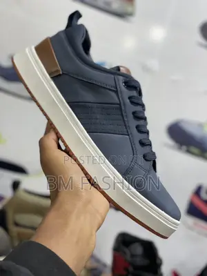 Photo - Blue-Black Flats Men’S Classic Shoes