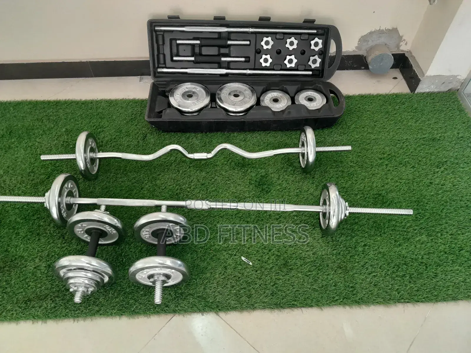 Adjustable 55kg Dumbbell Barbell Set All-in-One Home Gym Equipment