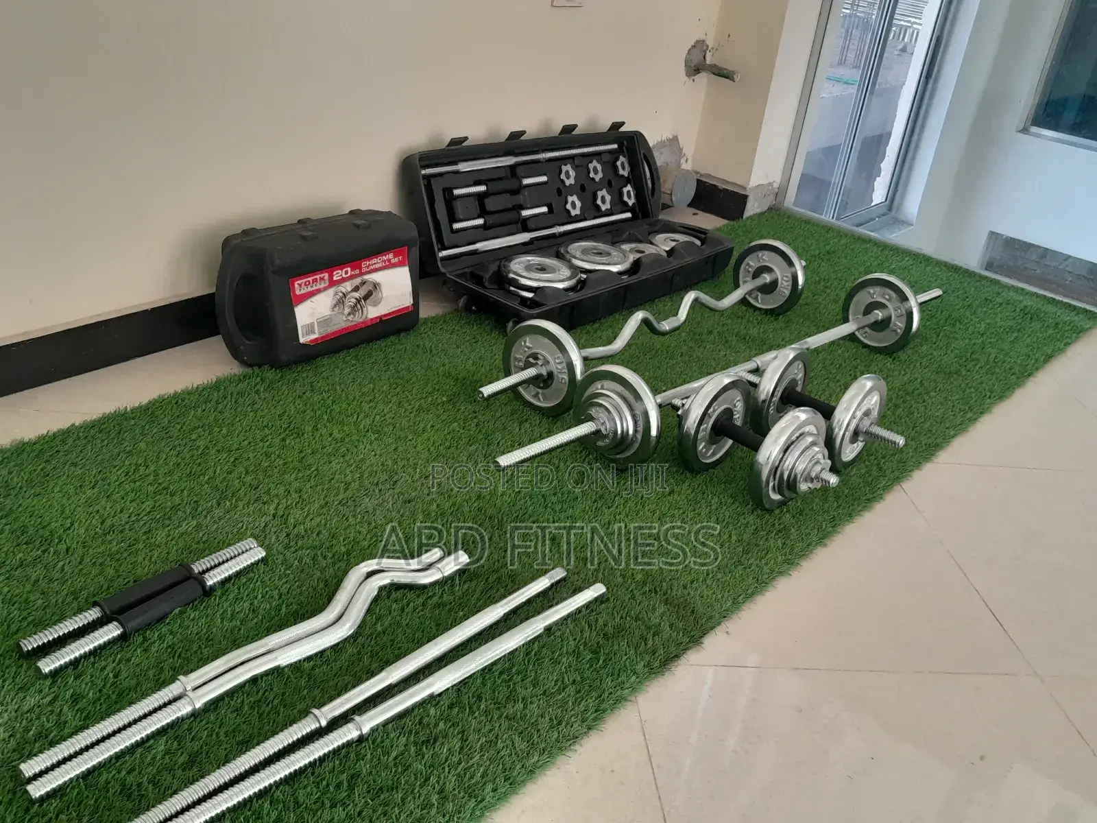 Adjustable 55kg Dumbbell Barbell Set All-in-One Home Gym Equipment