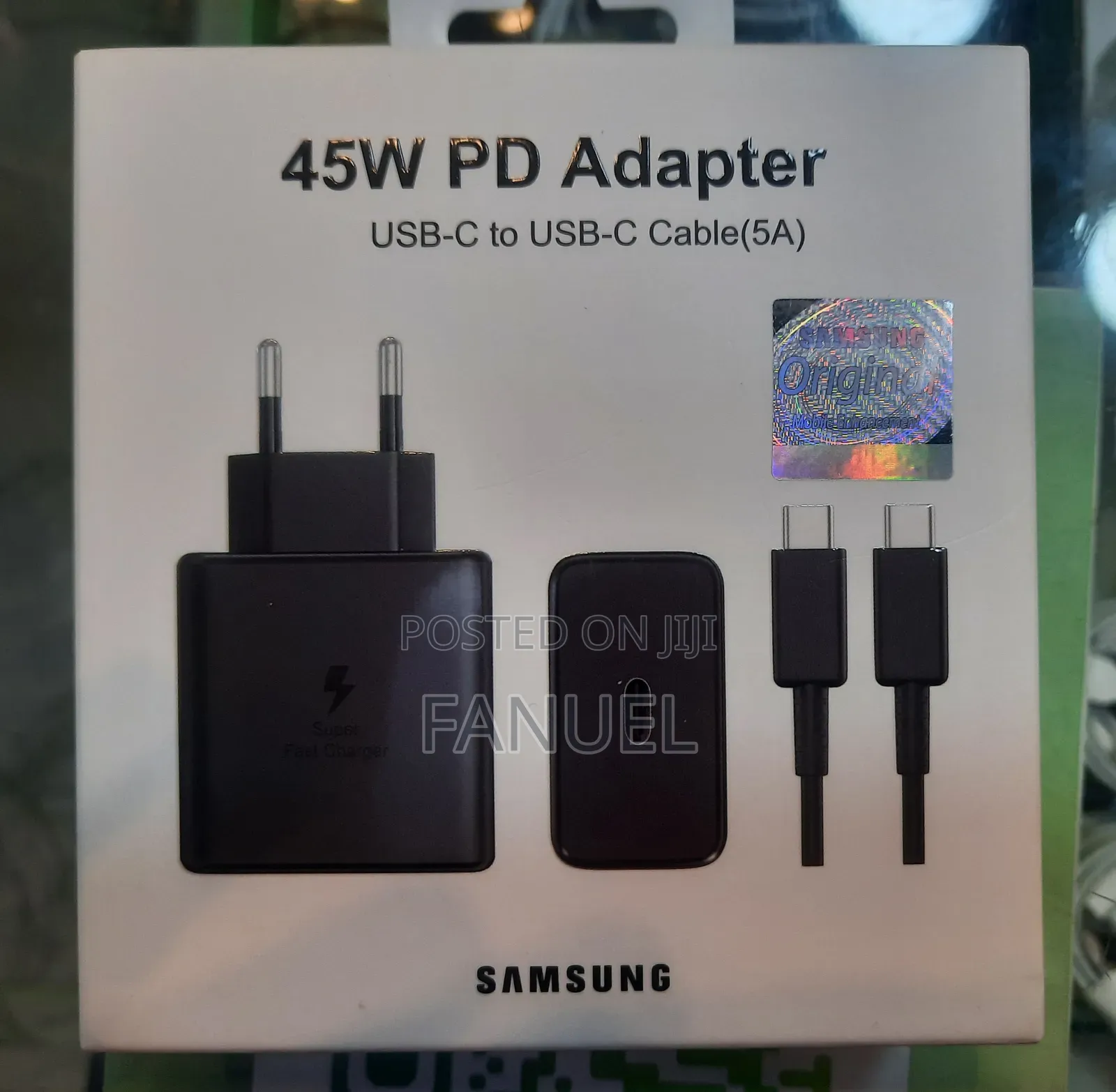 Samsung 45w Pd Adapter With Usb-C to Usb-C Cable (5a)