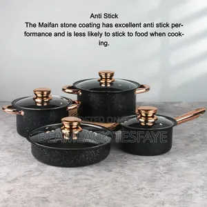 4pcs Pots Pan Stainless Still Nonstick Cook Ware