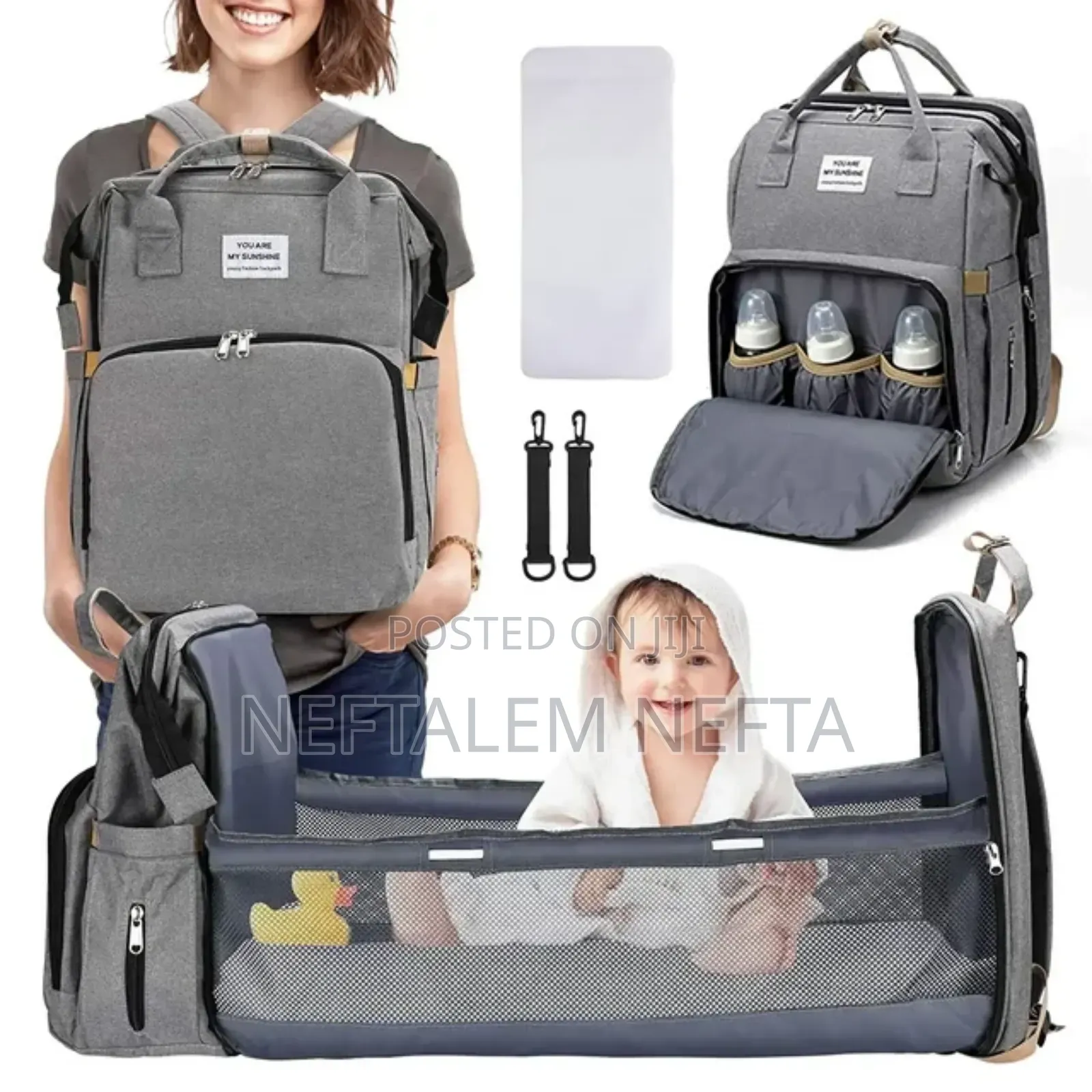 Baby's Diaper Bag and Foldable Bed