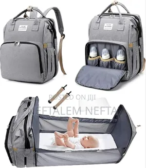 Baby's Diaper Bag and Foldable Bed