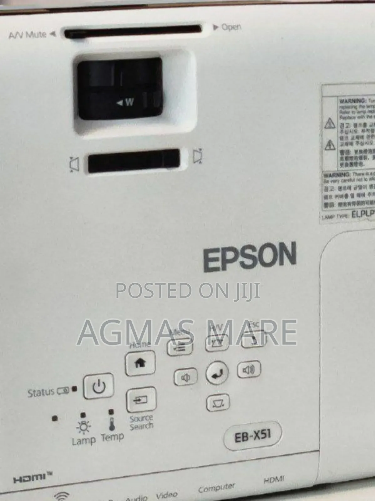 Epson Projector Model: Eb-X51 Has: Bag Remote