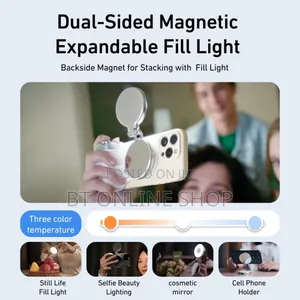 2in1 Telesin Magnetic Grip With Ring Light