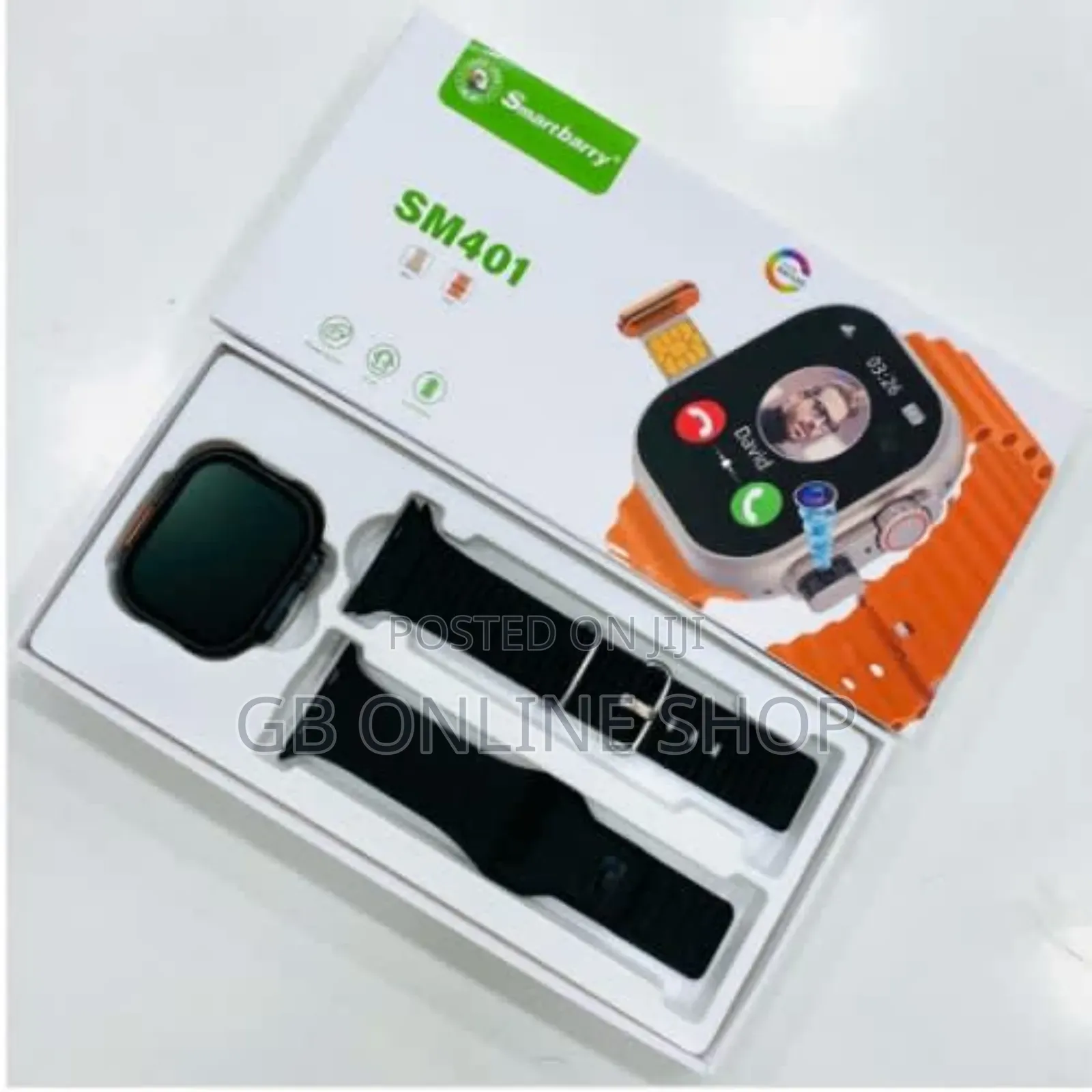 Smartberry Sm401 Smart Watch Sim Support,Camera, Dual Srap