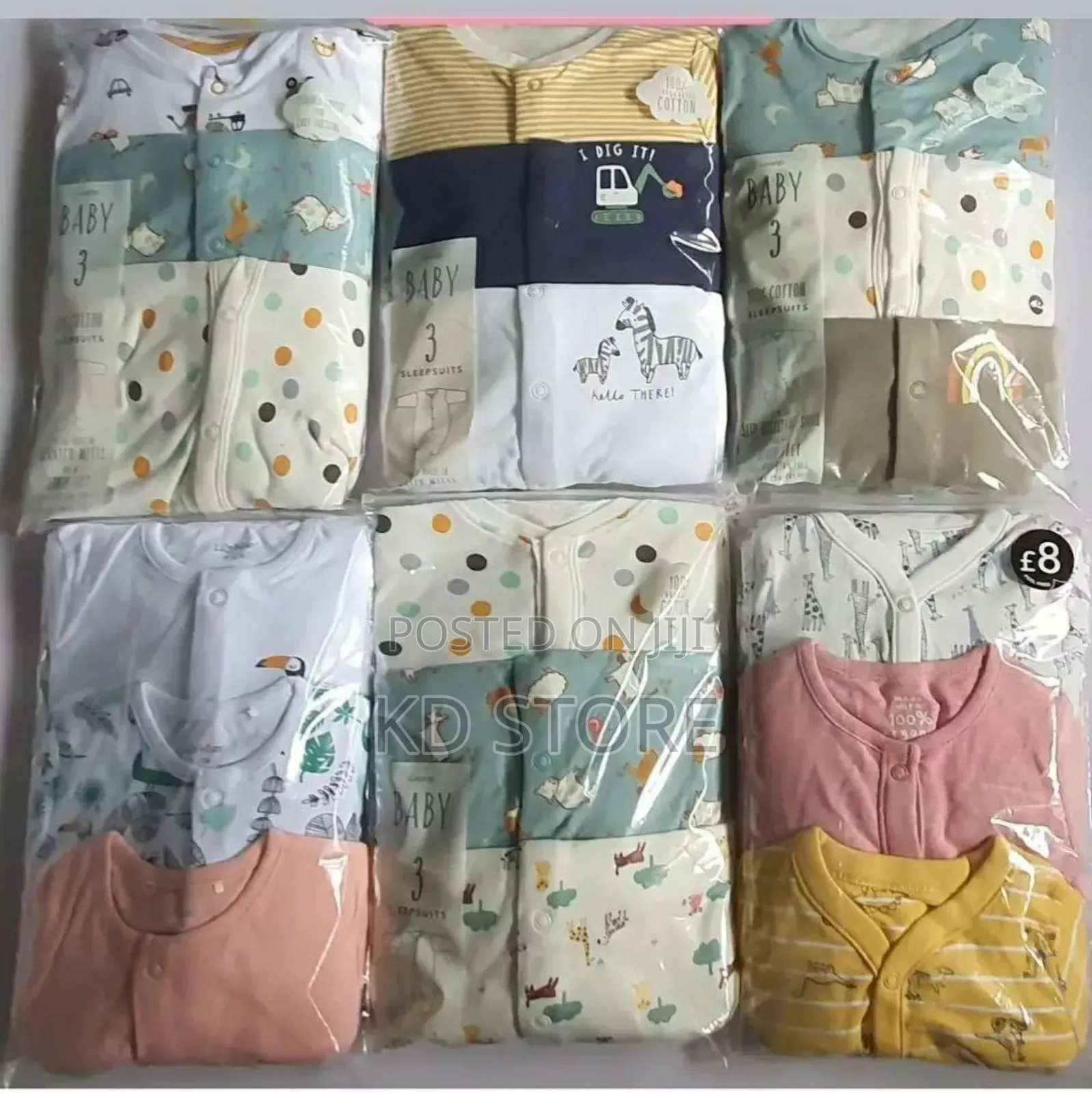 3-Piece Newborn Baby Foot
Wrapped Jumpsuit