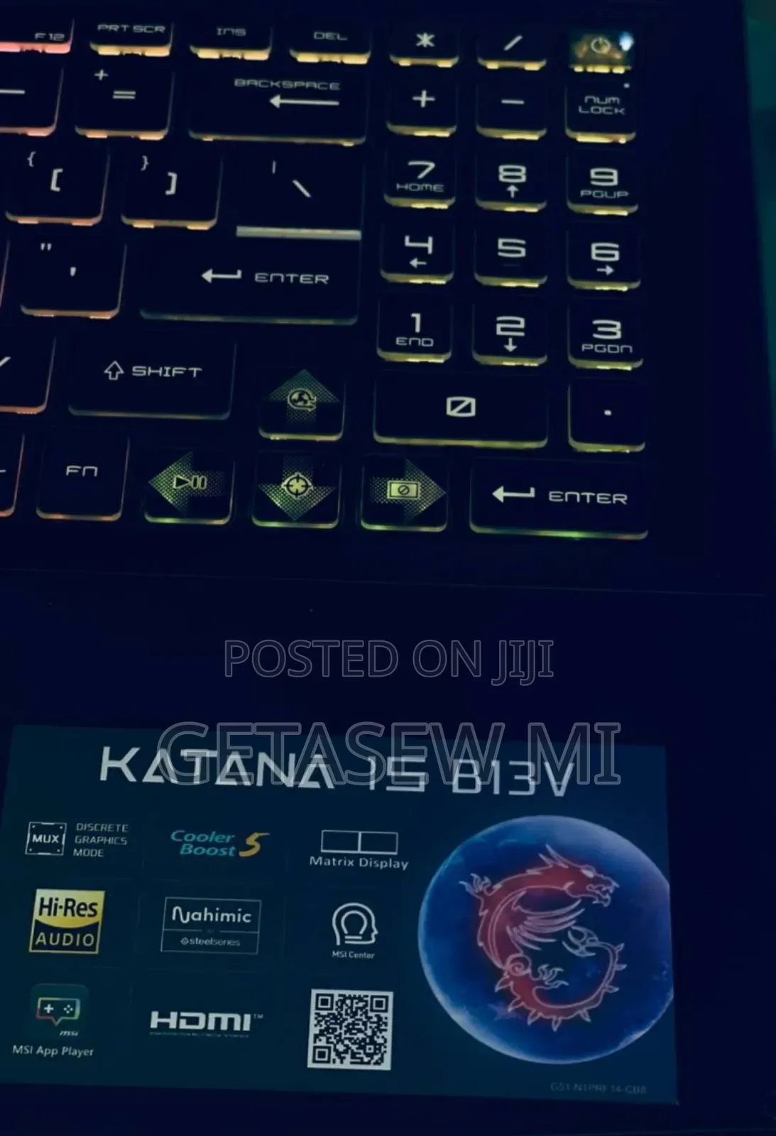 New Laptop MSI Katana 15 16GB Intel Core I7 SSD 1T