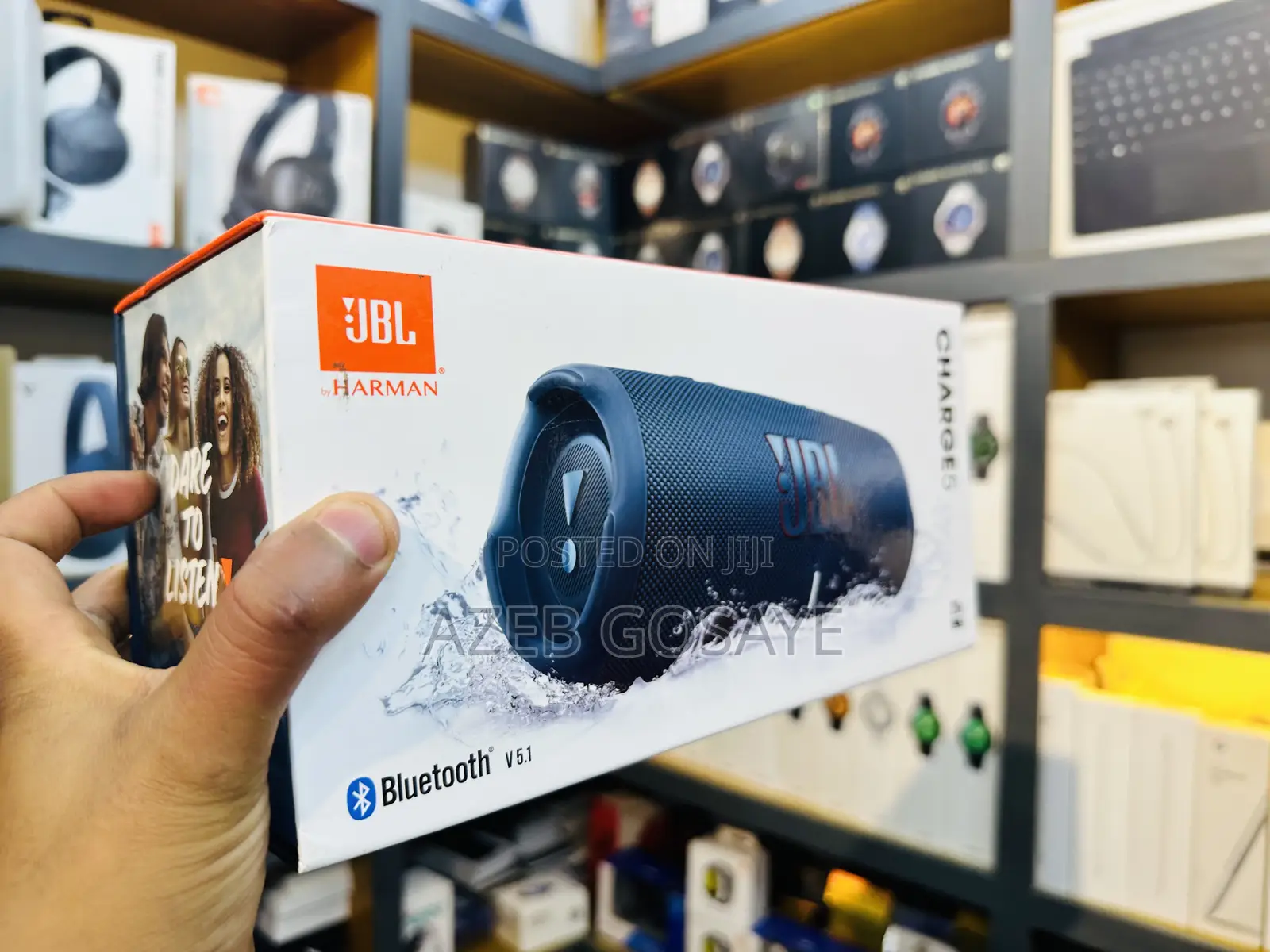 The JBL Charge 5 Blue